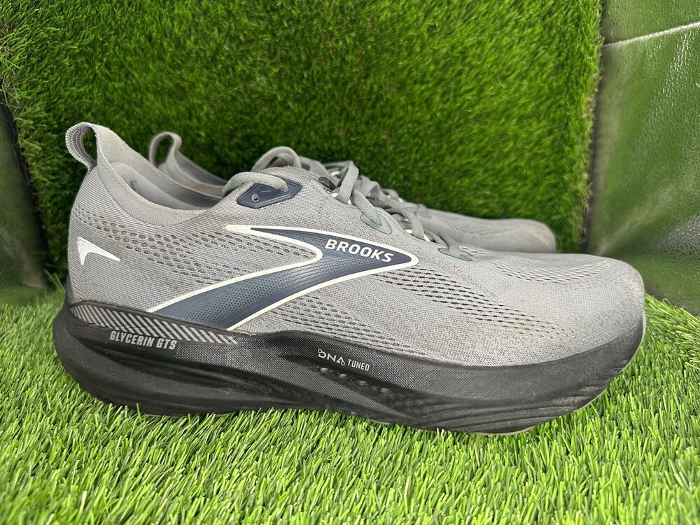 Brooks Glycerin GTS 22 1104464E078 Athletic Sneaker Men's 13 Gray Jacquard Gym